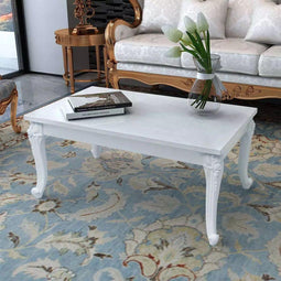 vidaXL - Salontafel - 100 - x - 60 - x - 42 - cm - hoogglans - wit
