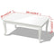 vidaXL - Salontafel - 100 - x - 60 - x - 42 - cm - hoogglans - wit