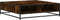vidaXL - Salontafel - 100x100x30 - cm - bewerkt - hout - en - metaal - gerookt - eiken