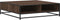 vidaXL - Salontafel - 100x100x30 - cm - bewerkt - hout - en - metaal - bruin - eiken