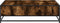 vidaXL - Salontafel - 100x100x30 - cm - bewerkt - hout - en - metaal - gerookt - eiken