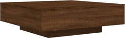 vidaXL - Salontafel - 100x100x31 - cm - bewerkt - hout - bruin - eikenkleur