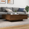 vidaXL - Salontafel - 100x100x31 - cm - bewerkt - hout - bruin - eikenkleur