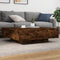 vidaXL - Salontafel - 100x100x31 - cm - bewerkt - hout - gerookt - eikenkleurig