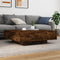 vidaXL - Salontafel - 100x100x31 - cm - bewerkt - hout - gerookt - eikenkleurig