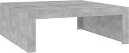 vidaXL - Salontafel - 100x100x35 - cm - bewerkt - hout - betongrijs
