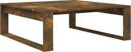 vidaXL - Salontafel - 100x100x35 - cm - bewerkt - hout - gerookt - eikenkleurig