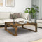 vidaXL - Salontafel - 100x100x35 - cm - bewerkt - hout - gerookt - eikenkleurig
