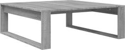 vidaXL - Salontafel - 100x100x35 - cm - bewerkt - hout - grijs - sonoma - eikenkleurig
