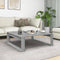 vidaXL - Salontafel - 100x100x35 - cm - bewerkt - hout - grijs - sonoma - eikenkleurig