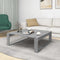 vidaXL - Salontafel - 100x100x35 - cm - bewerkt - hout - grijs - sonoma - eikenkleurig