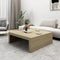 vidaXL - Salontafel - 100x100x35 - cm - bewerkt - hout - sonoma - eikenkleurig