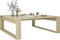 vidaXL - Salontafel - 100x100x35 - cm - bewerkt - hout - sonoma - eikenkleurig