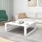 vidaXL - Salontafel - 100x100x35 - cm - bewerkt - hout - wit