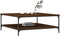 vidaXL - Salontafel - 100x100x40 - cm - bewerkt - hout - bruin - eikenkleur
