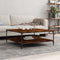 vidaXL - Salontafel - 100x100x40 - cm - bewerkt - hout - gerookt - eikenkleurig