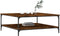 vidaXL - Salontafel - 100x100x40 - cm - bewerkt - hout - gerookt - eikenkleurig