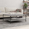 vidaXL - Salontafel - 100x100x40 - cm - bewerkt - hout - grijs - sonoma - eikenkleurig