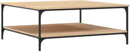 vidaXL - Salontafel - 100x100x40 - cm - bewerkt - hout - sonoma - eikenkleurig