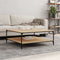 vidaXL - Salontafel - 100x100x40 - cm - bewerkt - hout - sonoma - eikenkleurig