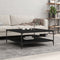 vidaXL - Salontafel - 100x100x40 - cm - bewerkt - hout - zwart