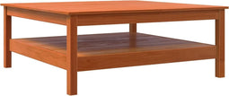 vidaXL - Salontafel - 100x100x40 - cm - massief - grenenhout - wasbruin