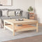 vidaXL - Salontafel - 100x100x40 - cm - massief - grenenhout