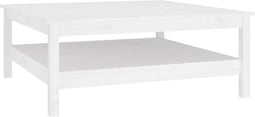 vidaXL - Salontafel - 100x100x40 - cm - massief - grenenhout - wit