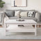 vidaXL - Salontafel - 100x100x40 - cm - massief - grenenhout - wit