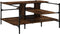 vidaXL - Salontafel - 100x100x48,5 - cm - bewerkt - hout - gerookt - eikenkleurig