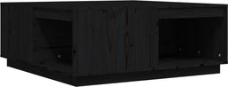vidaXL - Salontafel - 100x101x40,5 - cm - massief - grenenhout - zwart
