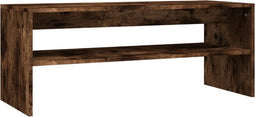 vidaXL - Salontafel - 100x40x40 - cm - bewerkt - hout - gerookt - eikenkleurig