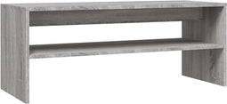 vidaXL - Salontafel - 100x40x40 - cm - bewerkt - hout - grijs - sonoma - eikenkleurig