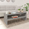 vidaXL - Salontafel - 100x40x40 - cm - bewerkt - hout - grijs - sonoma - eikenkleurig