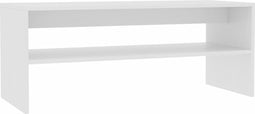 vidaXL - Salontafel - 100x40x40 - cm - bewerkt - hout - wit