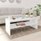 vidaXL - Salontafel - 100x40x40 - cm - bewerkt - hout - wit