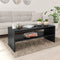 vidaXL - Salontafel - 100x40x40 - cm - bewerkt - hout - zwart
