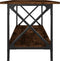 vidaXL - Salontafel - 100x45x45 - cm - bewerkt - hout - en - ijzer - gerookt - eiken