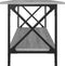 vidaXL - Salontafel - 100x45x45 - cm - bewerkt - hout - en - ijzer - grijs - sonoma