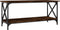 vidaXL - Salontafel - 100x45x45 - cm - bewerkt - hout - en - ijzer - gerookt - eiken