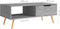 vidaXL - Salontafel - 100x49,5x43 - cm - bewerkt - hout - betongrijs