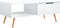 vidaXL - Salontafel - 100x49,5x43 - cm - bewerkt - hout - hoogglans - wit