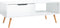 vidaXL - Salontafel - 100x49,5x43 - cm - bewerkt - hout - hoogglans - wit