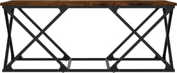 vidaXL - Salontafel - 100x49x40 - cm - bewerkt - hout - gerookt - eikenkleurig