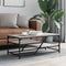 vidaXL - Salontafel - 100x49x40 - cm - bewerkt - hout - grijs - sonoma