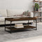 vidaXL - Salontafel - 100x49x45 - cm - bewerkt - hout - bruin - eikenkleur