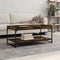 vidaXL - Salontafel - 100x49x45 - cm - bewerkt - hout - gerookt - eikenkleurig
