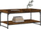vidaXL - Salontafel - 100x49x45 - cm - bewerkt - hout - gerookt - eikenkleurig
