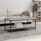 vidaXL - Salontafel - 100x49x45 - cm - bewerkt - hout - grijs - sonoma - eikenkleurig