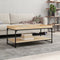 vidaXL - Salontafel - 100x49x45 - cm - bewerkt - hout - sonoma - eikenkleurig